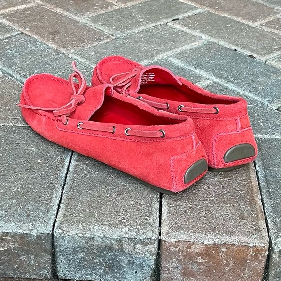 J Crew red suede moccasins - Picture 9 of 11